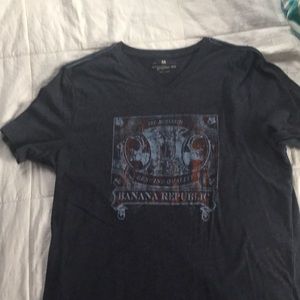 Navy blue banana republic medium graphic tee